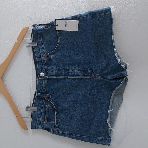 Re/Done Originals 90's Low Slung Short en Bleu Mere Sz 31 NWT - Picture 12 of 16